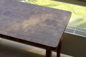 End-grain table top